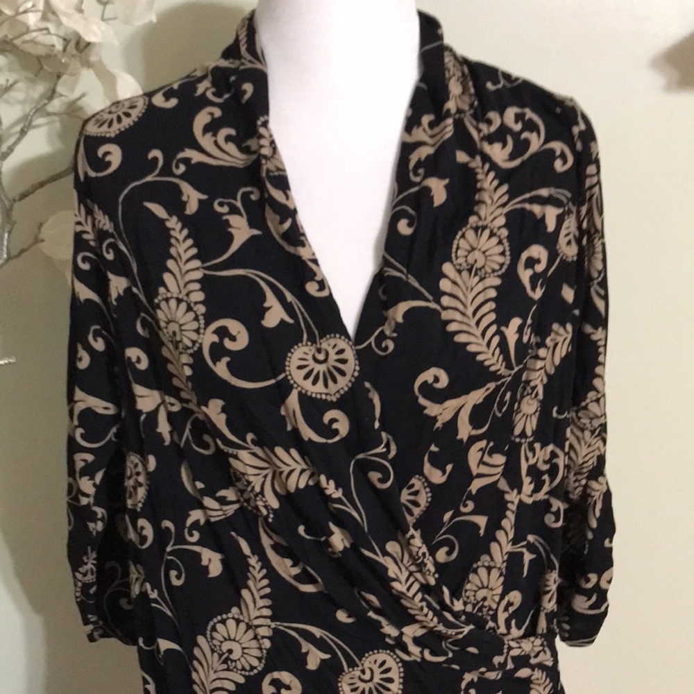 KAREN KANE FRONT WRAP TOP - Picture 2 of 5